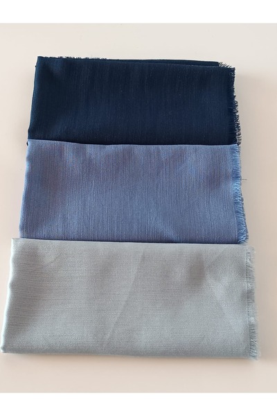 Hijab 3-Piece Flamed Cotton Writing Scarf 100x100cm