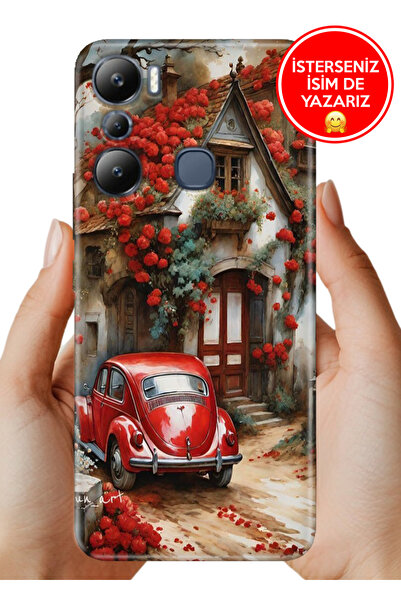 Cekuonline İnfinix Hot 20i (X665E) Kılıf Desenli Baskılı Lens Korumalı Siliko...