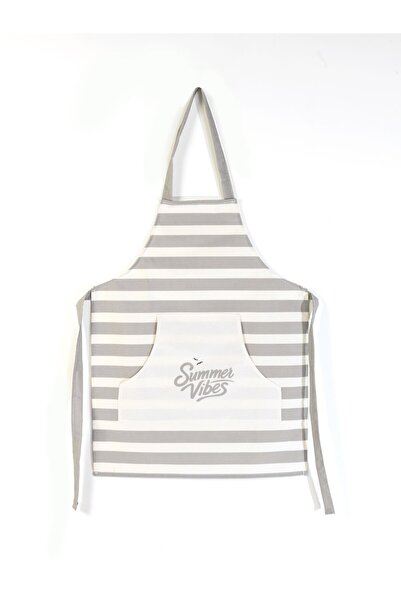 dekomall home & living Summer Vibes Slogan Cotton Linen Pocket Kitchen Apron ...