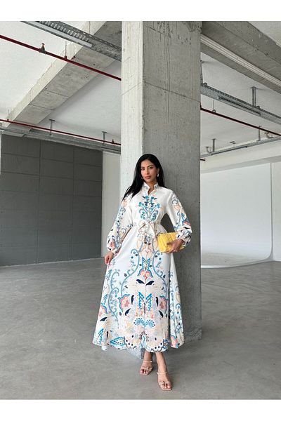 suphias Atlas Fabric Dress(Belt Included)