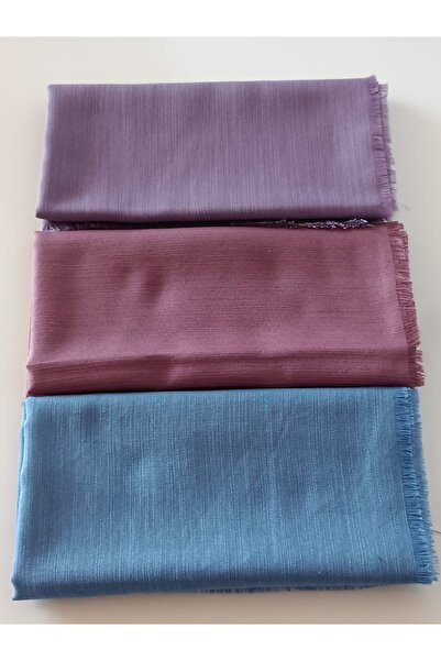 KVSHOME Tesettür 3'lü Flamlı Pamuklu Yazma Eşarp 100x100cm