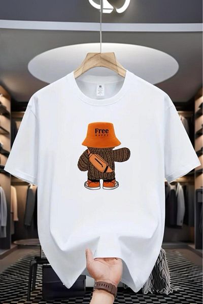 Oksit Δωρεάν μπλουζάκι Unisex με λαιμόκοψη Happy Printed