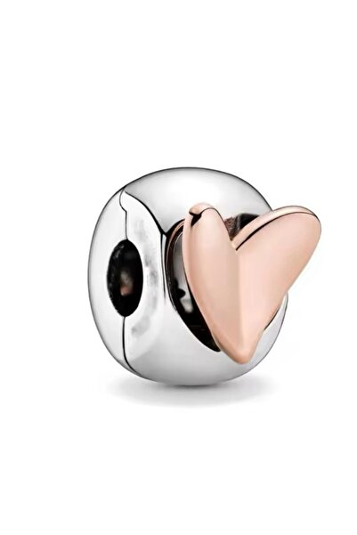 Lovecharm Gümüş Kalp Klips Charm