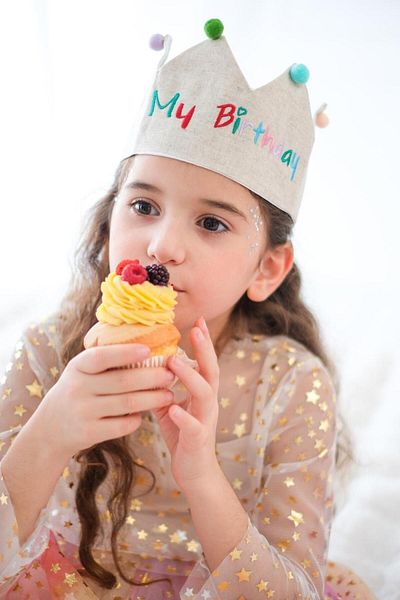 Le Mabelle Μπεζ Χρώμα 'Its My Birthday' Καλοκαιρινό κεφαλόδεσμο