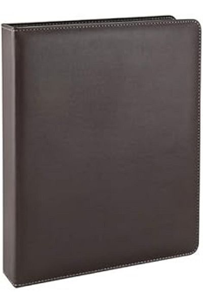 Mu Art Ahşap 2K 534K A4 Synthetic Leather Back 4 cm 2 Ring Elite Folder Brown, A4