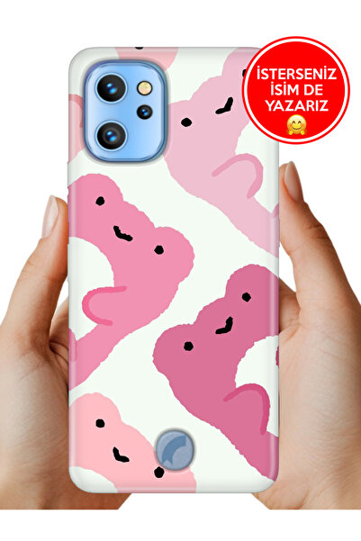 Reeder S19 Max Pro Kılıf Desenli Rubber Kamera Korumalı Silikon Pink Frogs