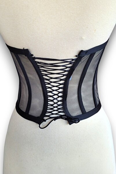 FİYPER Прозоре бюст'є на кісточках, готовий розмір чорний