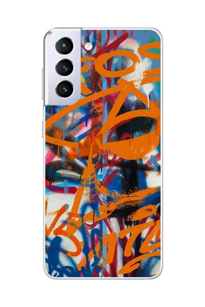 Dali Design حافظة شفافة متوافقة مع هاتف Samsung Galaxy S21+ بتصميم Graffiti 2