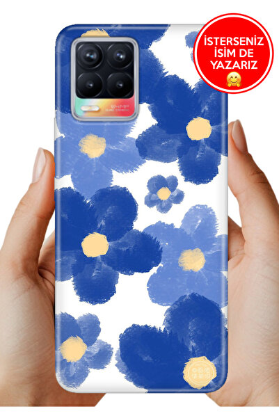 realme 8 / 8 Pro Kılıf Trend Desenli Esnek Kapak Blue Orgin