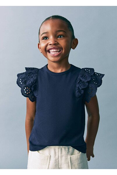 MANGO Baby Fırfırlı pamuklu tişört