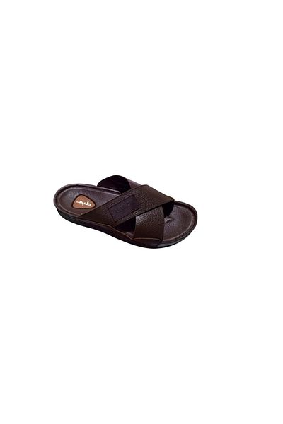 Handmade Men's Handmade Leather Slippers-Natural Leather, Orthopedic Sole,Suitable for Heel Pain&Diabetics