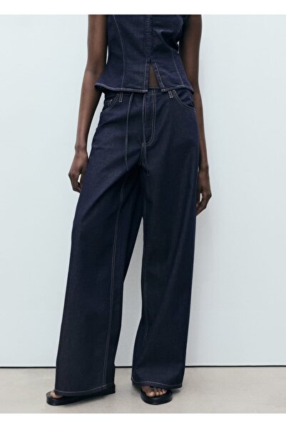 MANGO Woman Kemerli Wideleg Jean Pantolon