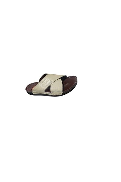 Handmade Men's Handmade Leather Slippers-Natural Leather, Orthopedic Sole,Suitable for Heel Pain&Diabetics