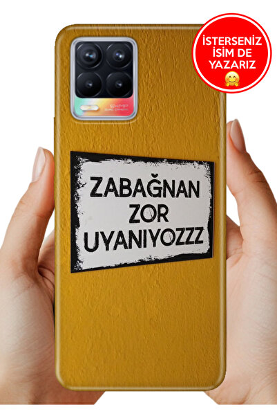 realme 8 / 8 Pro Kılıf Desenli Baskılı Kamera Korumalı Silikon Zor Uyanıyoruz