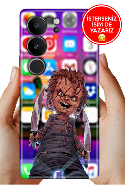 Cekuonline Vivo V29 5g Kılıf Desenli Baskılı Kamera Korumalı Silikon Chuckyphone
