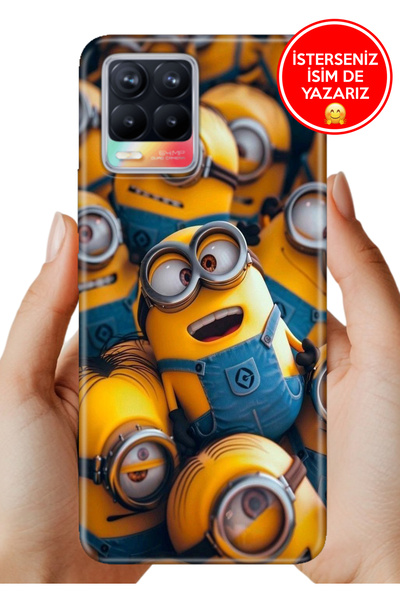 realme 8 / 8 Pro Kılıf Kamera Koruma Rubber Esnek Silikon Minyonssss