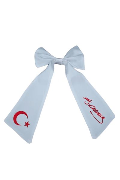 Kostüm Sarayı Moon Star Atatürk Semnată Ac de păr alb cu fundă