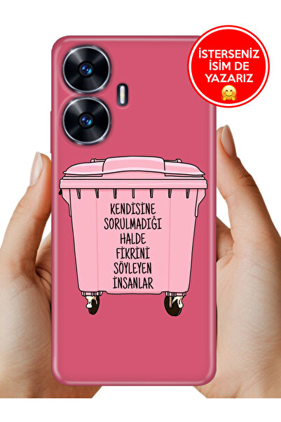 realme C55 Kılıf Lüks Desenli Silikon Cover Case Gereksiz