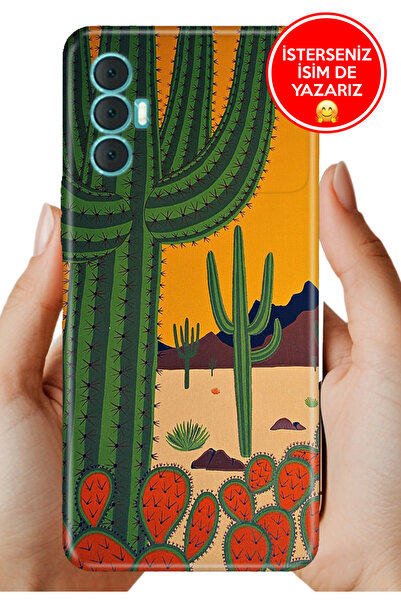 TECNO Spark 8 Pro Uyumlu Kılıf Elastik Resimli Desenli Silikon Çöl-iklimi