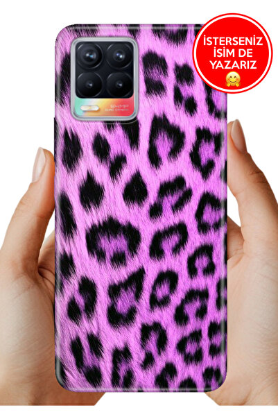 realme 8 / 8 Pro Kılıf Desenli Baskılı Kamera Korumalı Silikon Mor Kürk