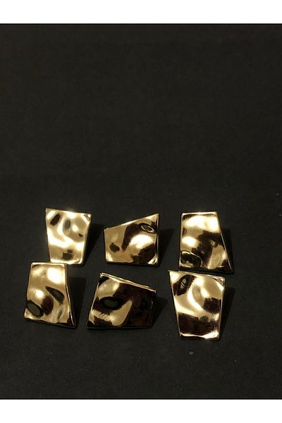 beynaaksesuar Gold Asymmetrical Buruş Buzamla 44 Size Metal Button Coat