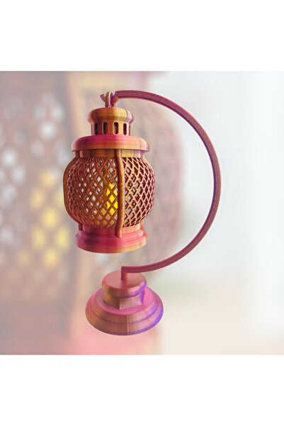 Eta3d Dekoratif Mini Lambader Silk red purple Mumluk Dekoratif Ürün Anahtarlı...