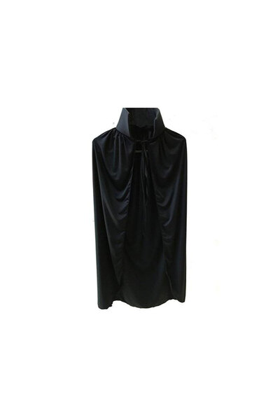 evimdeyokyok Siyah Yakalı Pelerin - Vampir Pelerin - Dracula Pelerin 90 Cm Tdrtr