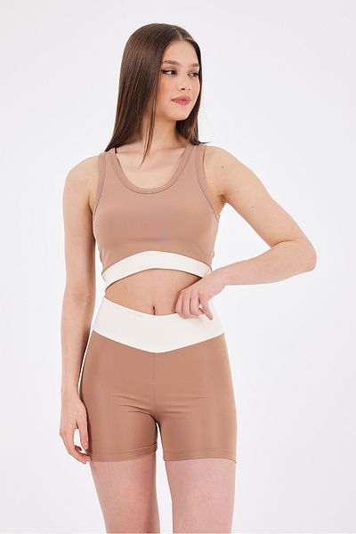Scorp Γυναικείο Sense Sports Bustier και Σετ - Μπεζ