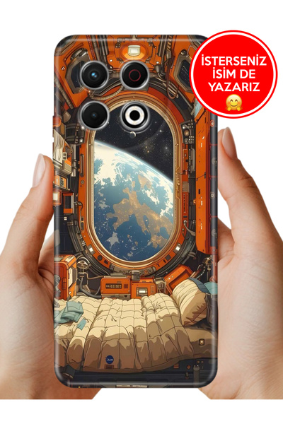 TECNO Spark 30 Pro KL7 Kılıf Desenli Baskılı Kamera Korumalı Silikon Uzaydaki...