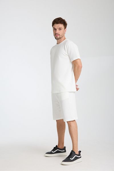 KAPHONE Men's Waffle Fabric Tshirt Shorts Suit