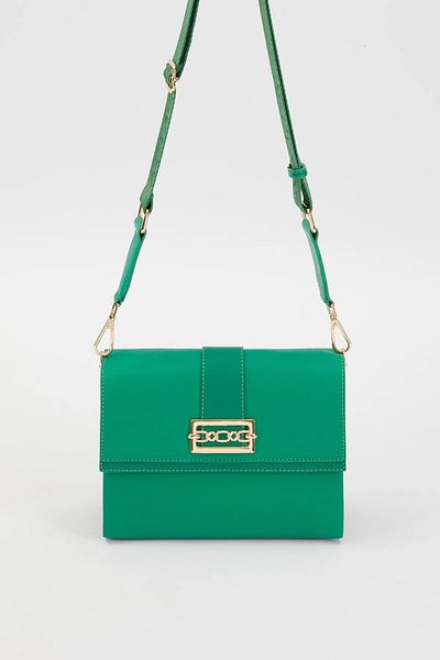 Levidor Grass Green Chain Buckle Detail Shoulder Bag
