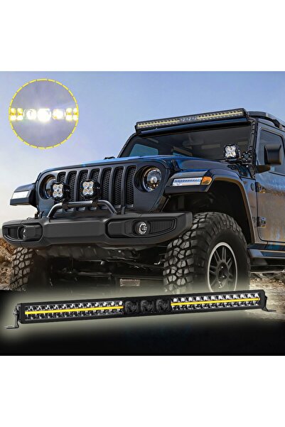 DEKOHOP Off-Road Premium Tavan LED Bar 105 CM  Beyaz Işık Projektör DRL Gündü...