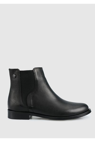 Provoq Black Leather Women's Boots