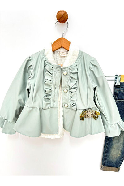 By Cwhr Gilded Floral Girl's Raincoat Girl's Bdy Girl's Jeans Pants Girl's 3 Piece Set