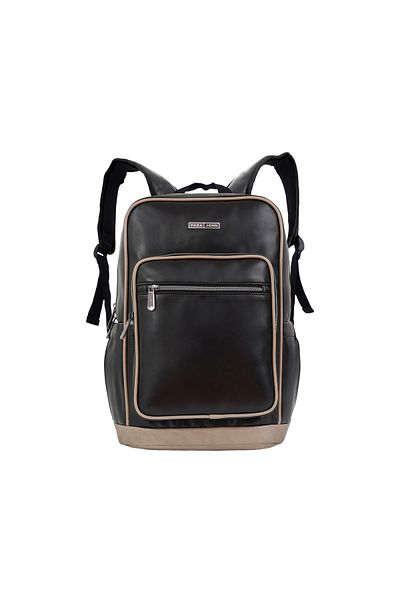 PARAJOHN PARA JOHN Retro Style Unisex Daily Backpack - Black/Beige