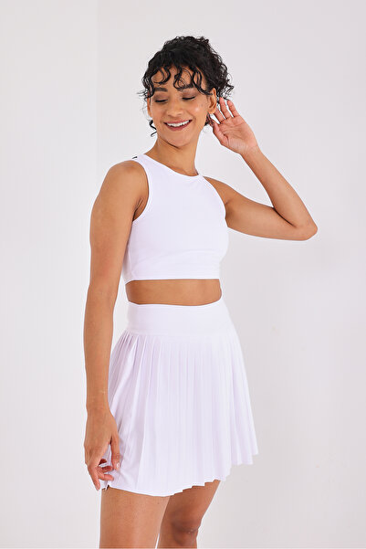 Scorp Γυναικεία φούστα τένις με πλισέ κολάν Court Λευκό