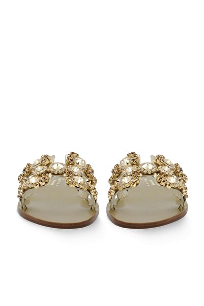 Vario Stone Detailed Flat Slippers Oro (Gold)