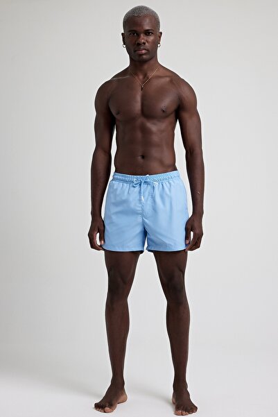 MADZEYMODA Ανδρικό σορτς μπλε μπλε με επένδυση Premium LS-95093