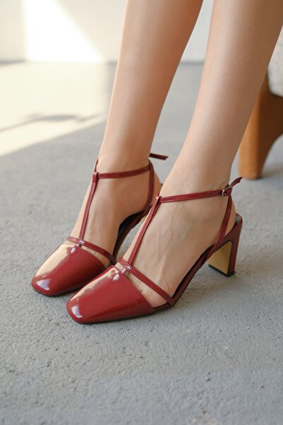 GOFFSHOES Ženski koler Cipele sa štiklom - bordo crvena - lakirana koža