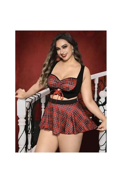 NARIYA Plus Size Fashionable Nightwear & Fantasy Set - Stylish Skirted & Stretchy