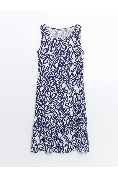 LC Waikiki LCWAIKIKI Rochie clasică pentru femei, cu decolteu, cu model în linie A