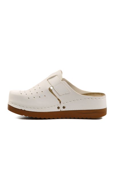AYAKMOD Λευκές Ανατομικές Παντόφλες Unisex Sabo 07-008 G