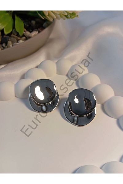 stainless steell Silver color steel earrings