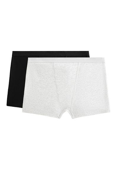 Oysho 2 cotton blend boyshorts with logo