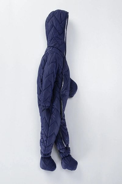 DeKuBaby Quilted Snap Fastener Inner Lining Fur Hooded Winter Baby Cosmonaut-Astronaut Jumpsuit Coat