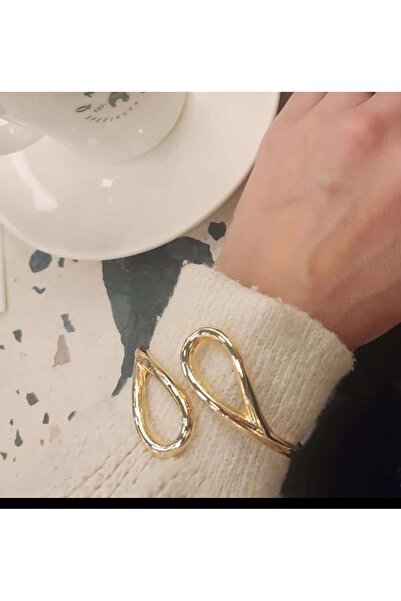 İnci Nare bilekliği, çelik altın kaplama bileklik