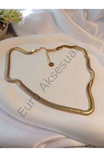 stainless steell BALIK SIRTI ÇELİK KOLYE GOLD