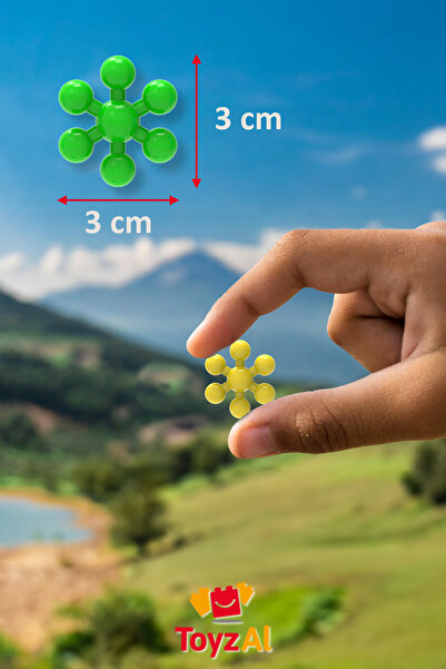 Toyzal Molekül 120 Parça Lego Uyumlu STEM Bağlantı Oyuncağı – 3+ Yaş Eğitici 3D Yapı Seti