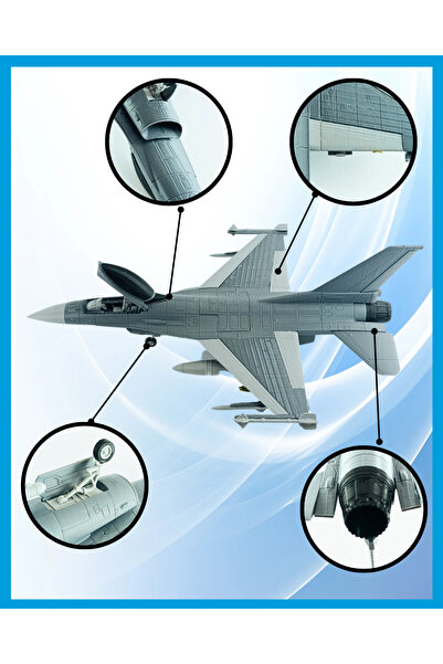 Home F16 FALCON / Gri,siyah boyasız (31cm uzunluk)