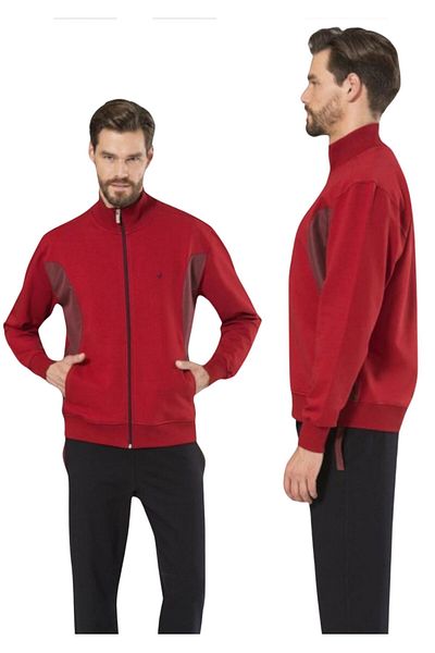 Pierre Cardin Men's Stand-Up Collar Zippered Pipe Leg Tracksuit Set